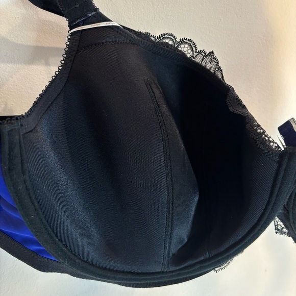 ELOMI Sz 38I Bra Anushka Electric Blue Lace Overlay Adjustable Underwire NEW - Picture 9 of 12